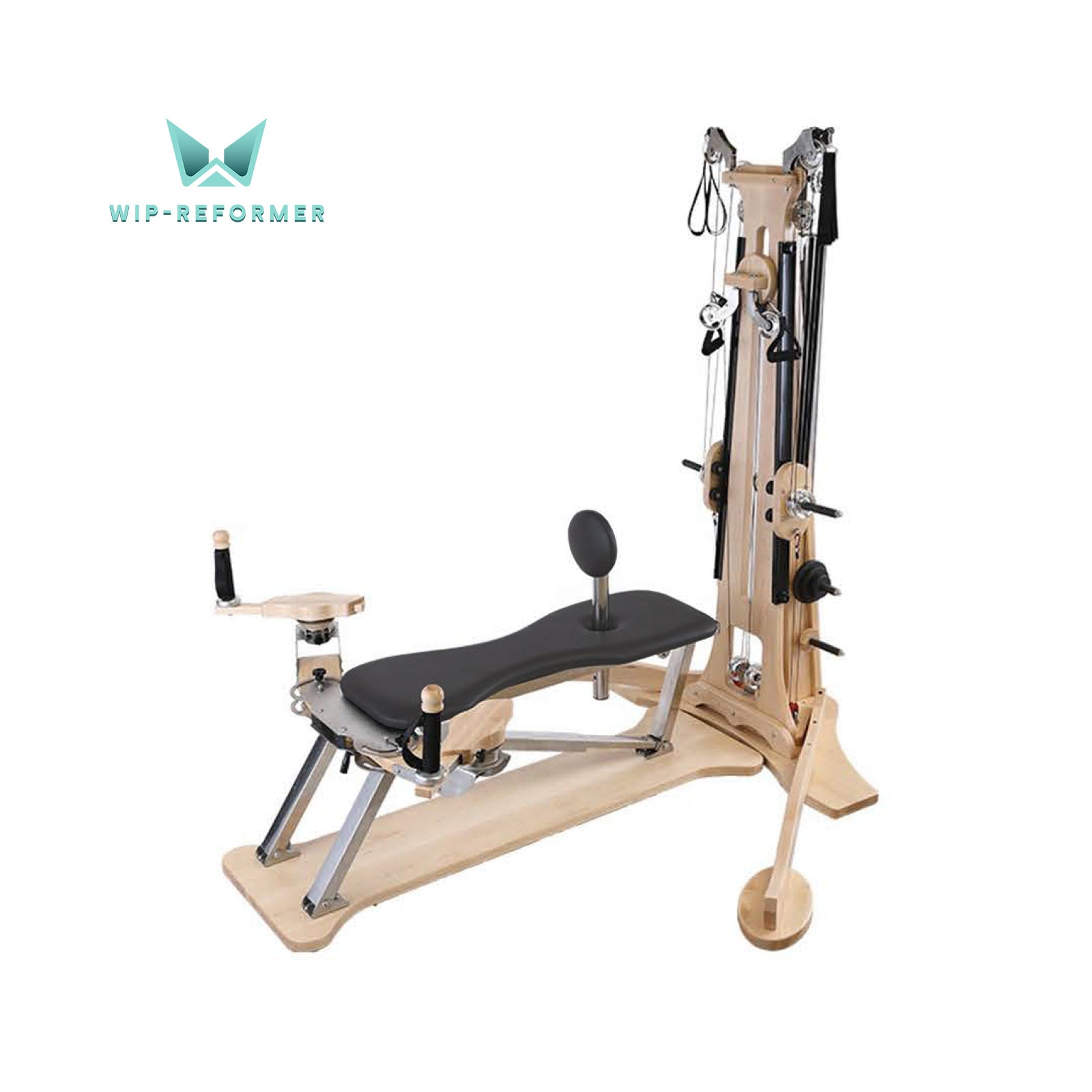 Gyrotonic Reformer in Legno di Quercia per Allenamento Pilates Completo