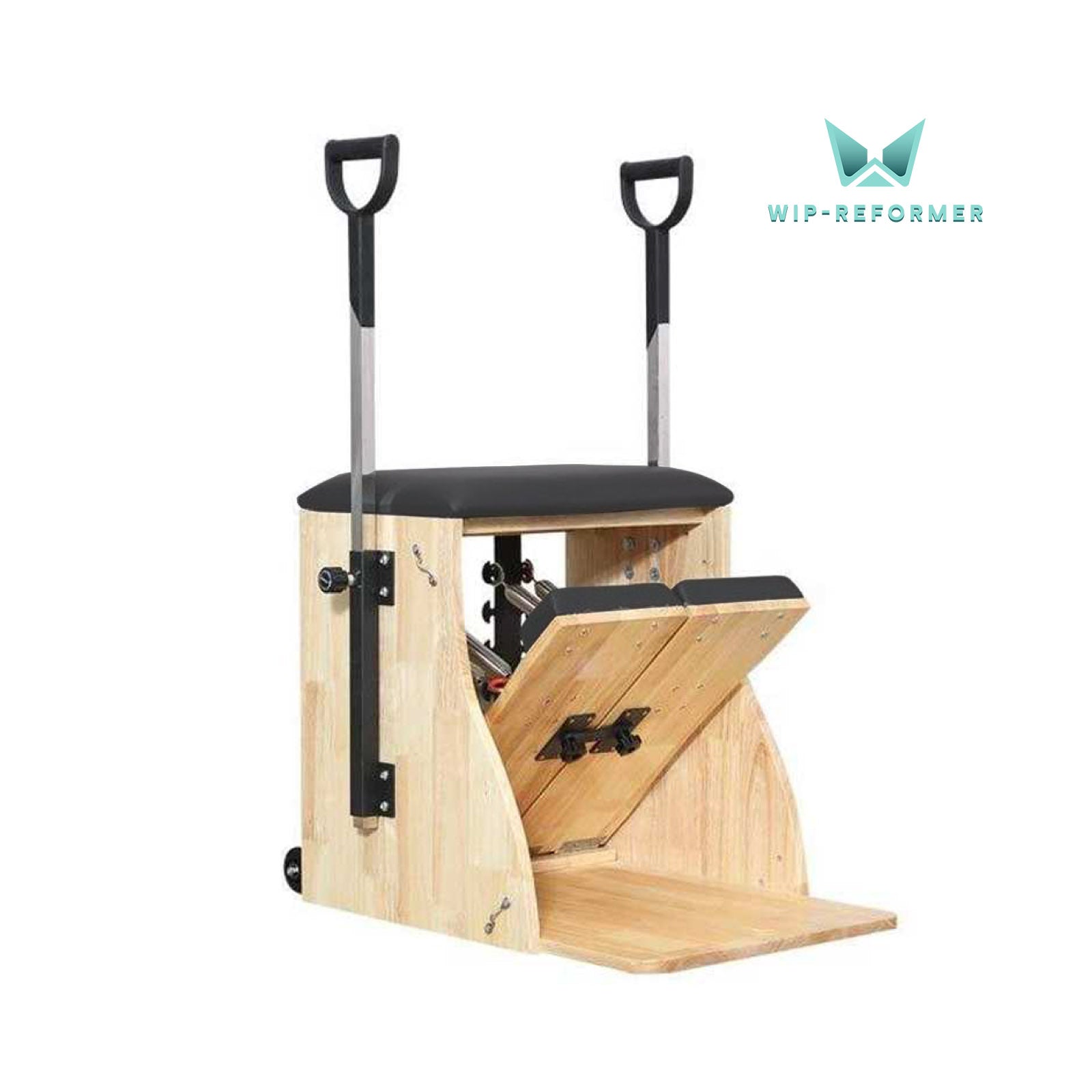 Pilates Chair in Legno di Quercia con Maniglie Regolabili