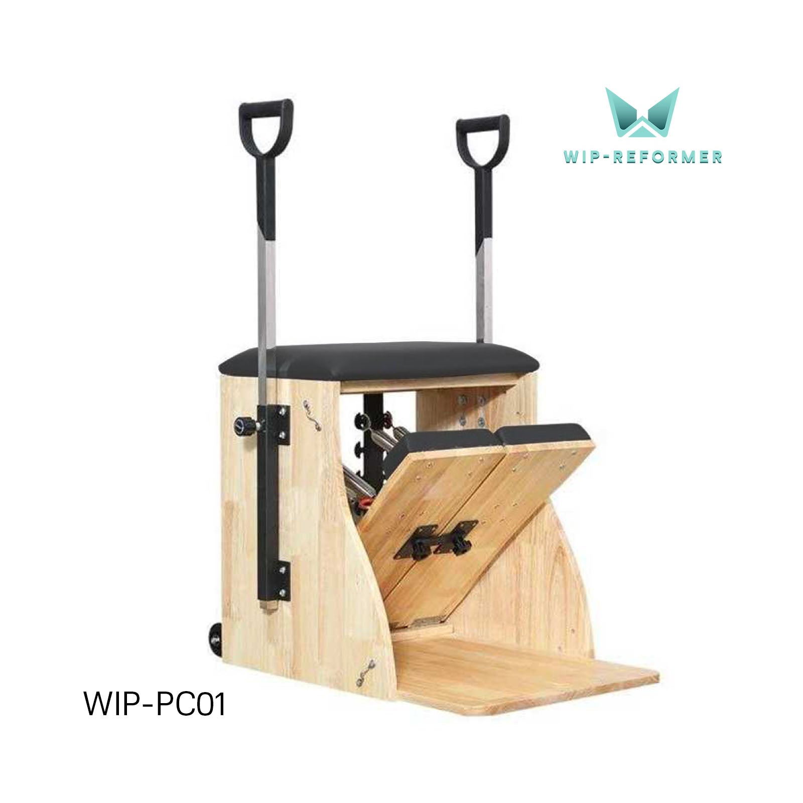 Pilates Chair in Legno di Quercia con Maniglie Regolabili