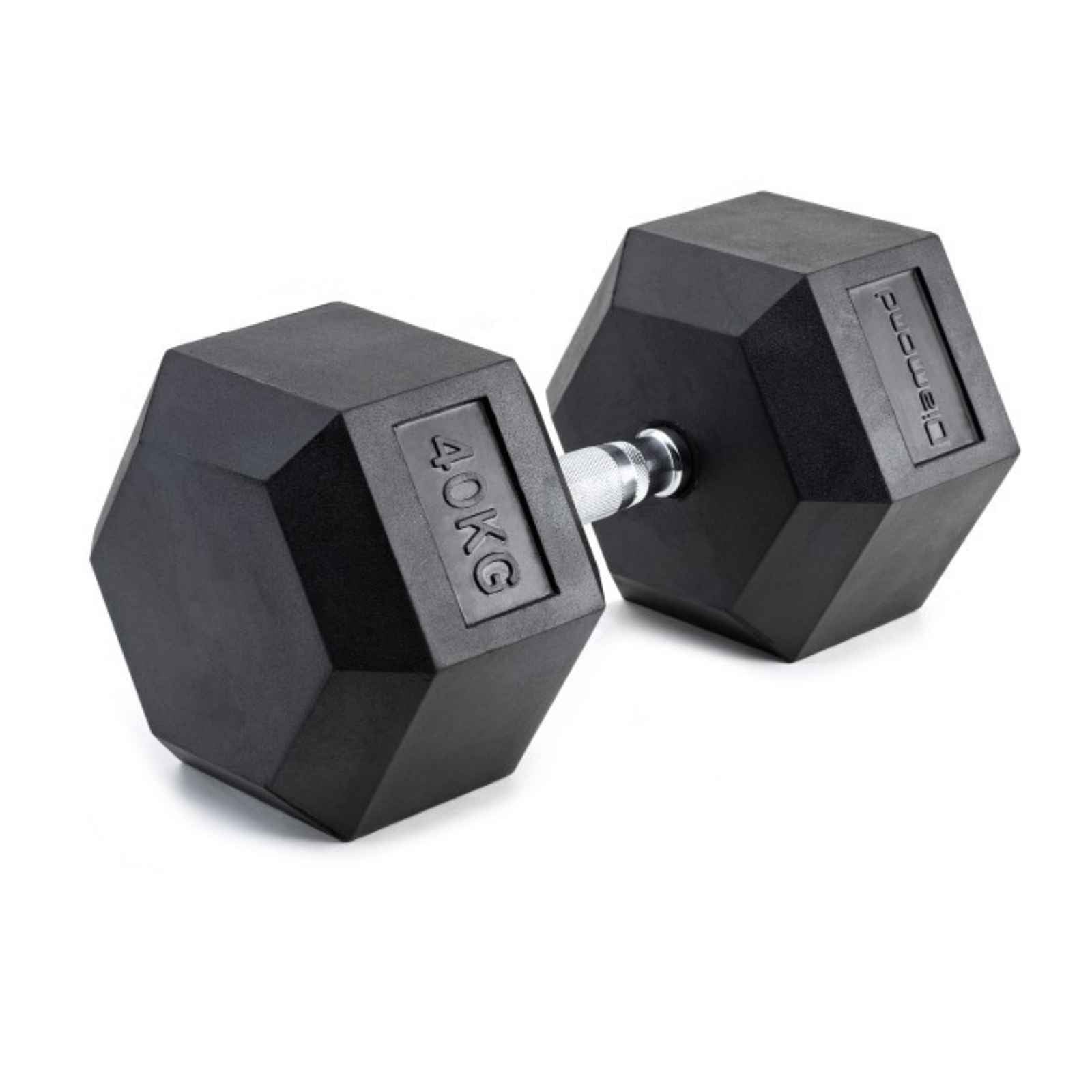 Manubrio Gommato Esagonale 40 kg - Impugnatura Cromata