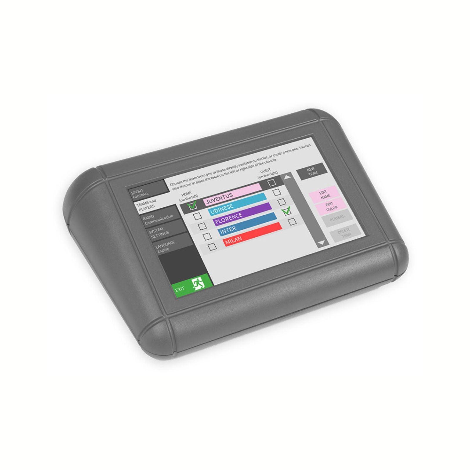 Console di Controllo Touchscreen Multisport per Tabelloni Segnapunti Elettronici