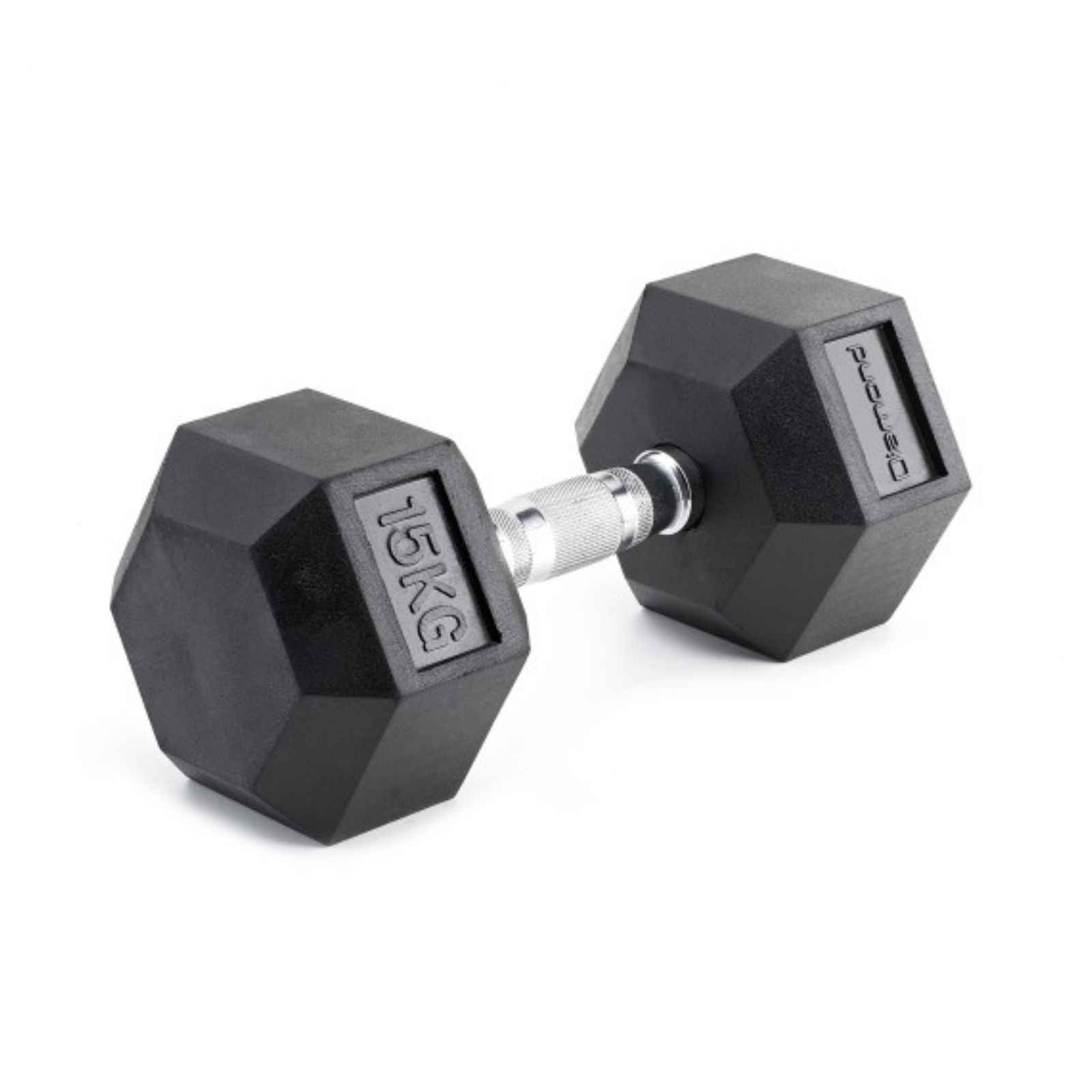 Manubrio Gommato Esagonale 15 kg - Impugnatura Cromata