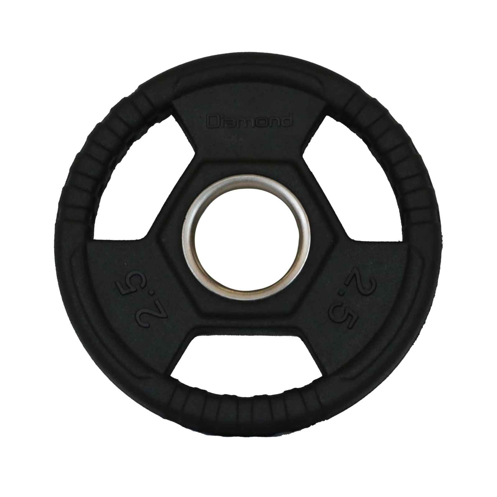 Disco Olimpico Gommato - Tri-Grip Foro Ø 50 mm - 2,5 Kg