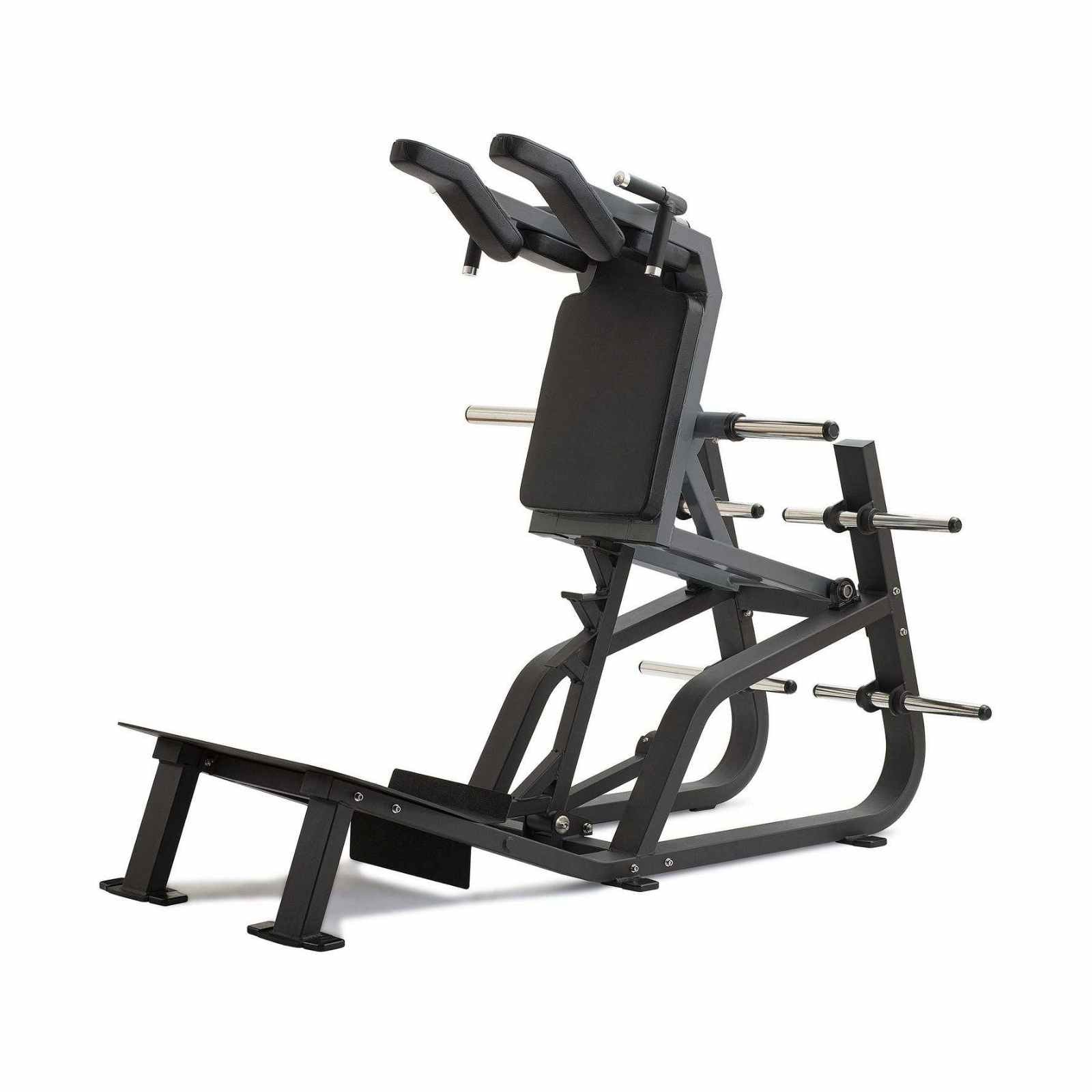 Hack Squat con Sistema di Blocco al Piede - Plate Loaded