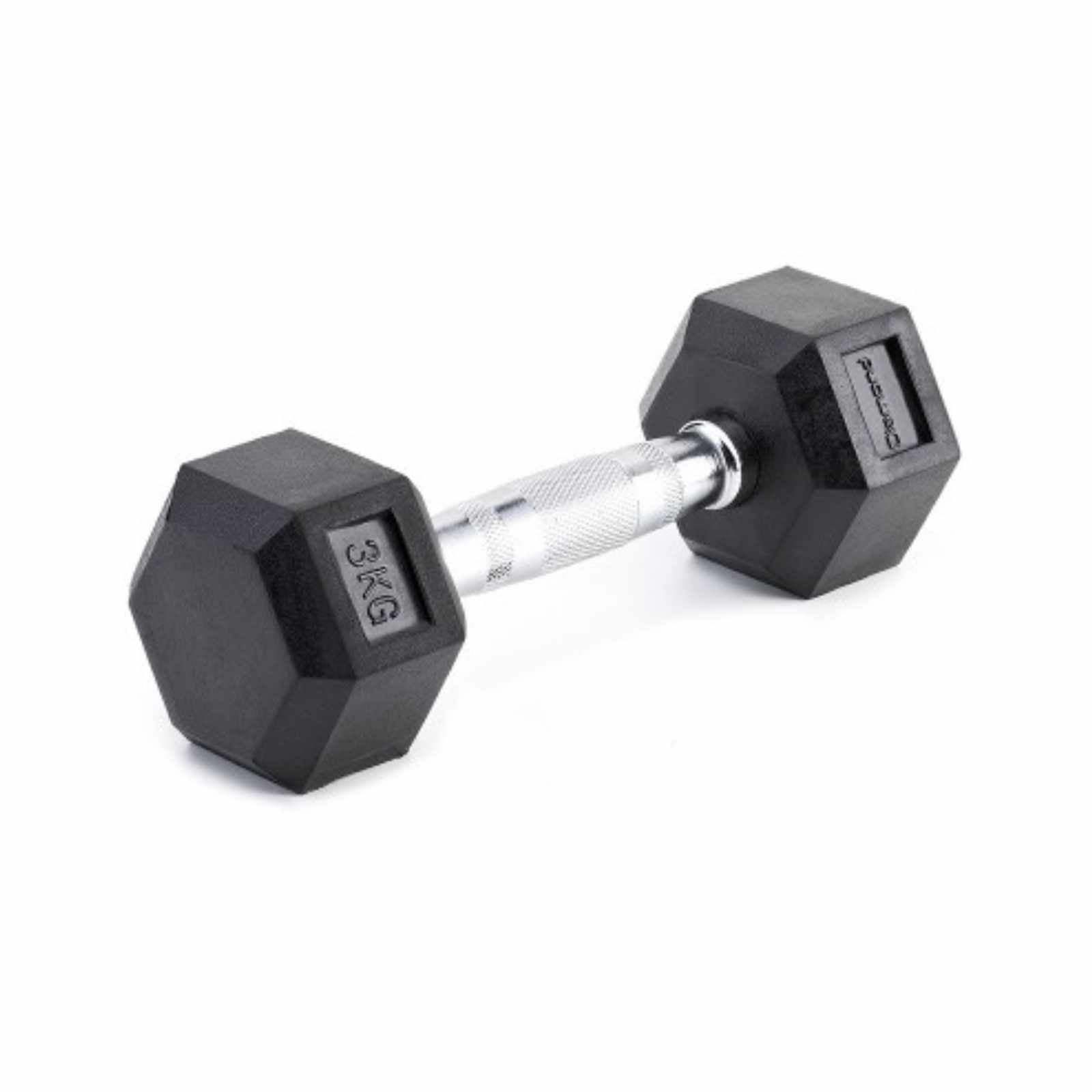 Manubrio Gommato Esagonale 3 kg - Impugnatura Cromata