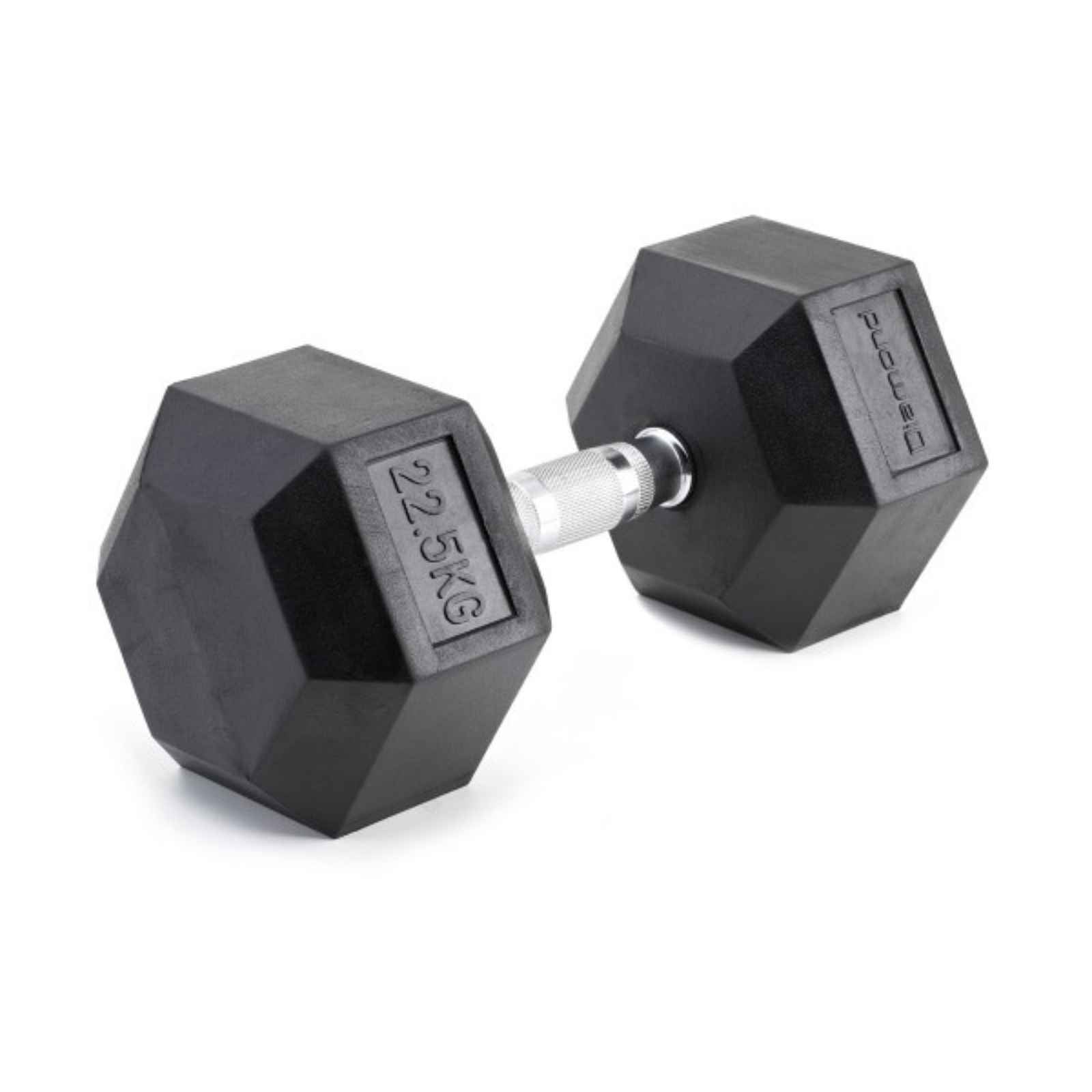 Manubrio Gommato Esagonale 22,5 kg - Impugnatura Cromata