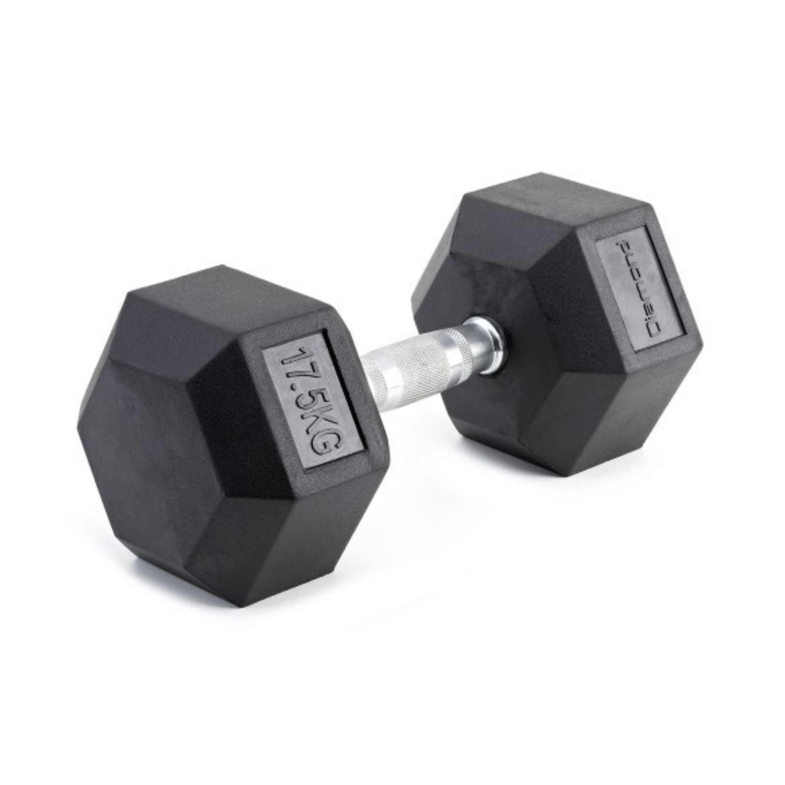 Manubrio Gommato Esagonale 17,5 kg - Impugnatura Cromata