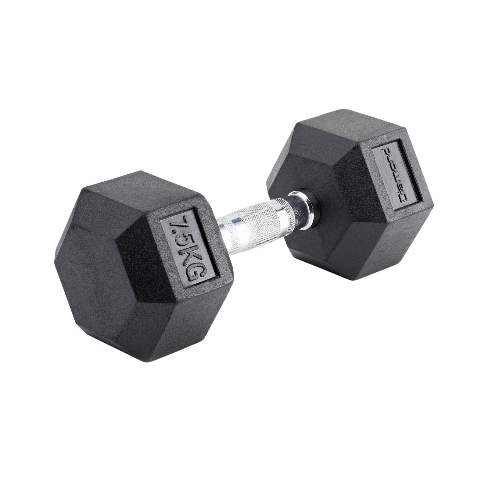 Manubrio Gommato Esagonale 7,5 kg - Impugnatura Cromata