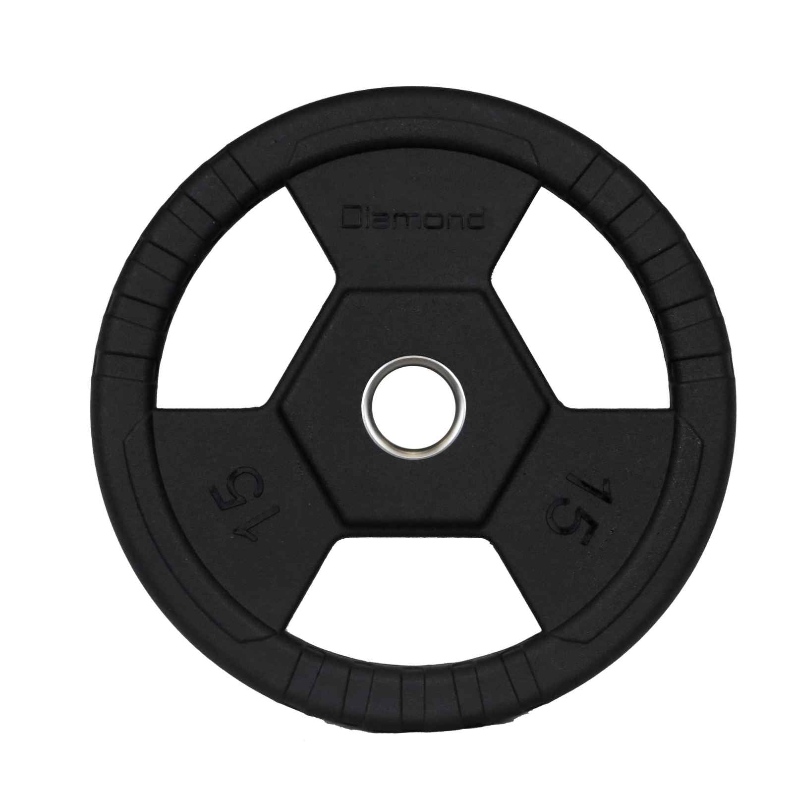 Disco Olimpico Gommato - Tri-Grip Foro Ø 50 mm - 15 Kg