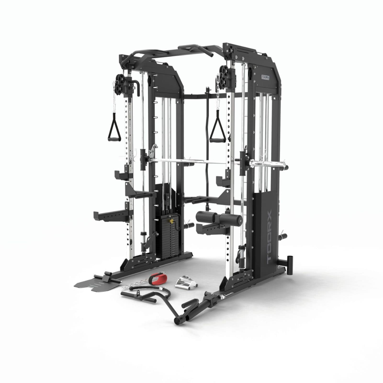 Stazione Multifunzionale All In One con Dual Pulley, Smith Machine, Rack