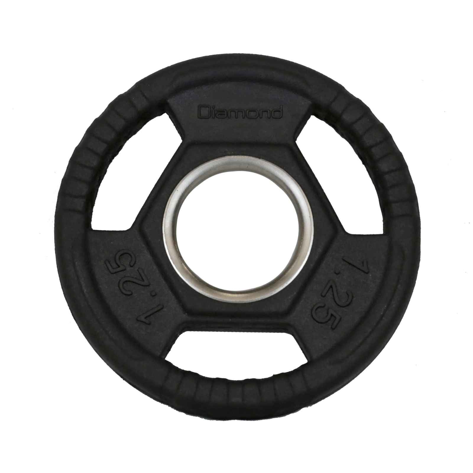 Disco Olimpico Gommato - Tri-Grip Foro Ø 50 mm - 1,25 Kg