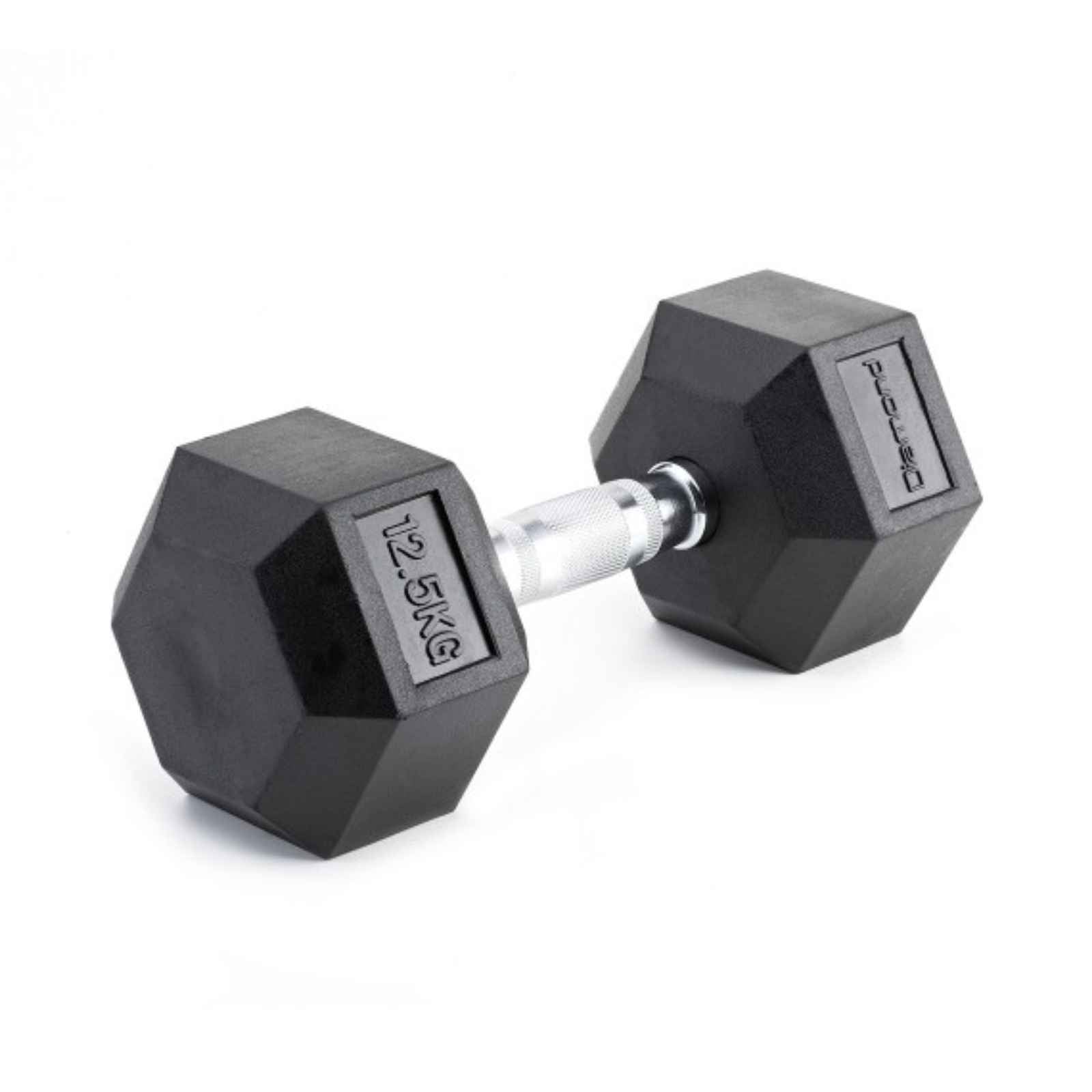 Manubrio Gommato Esagonale 12,5 kg - Impugnatura Cromata