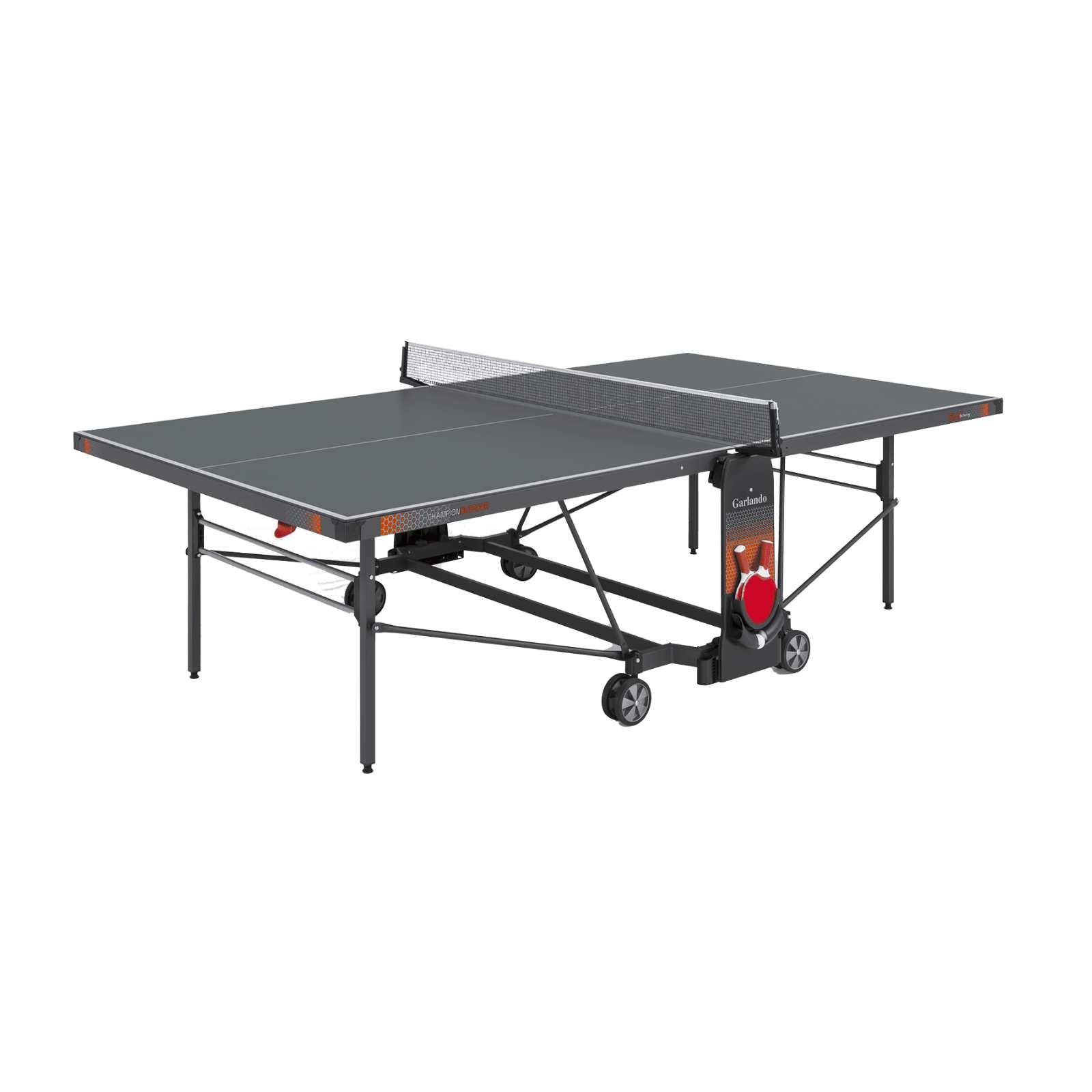 Champion Outdoor Grigio - Tavolo Ping Pong Pieghevole con Sistema Ergonomico ECS - Finitura Antiriflesso