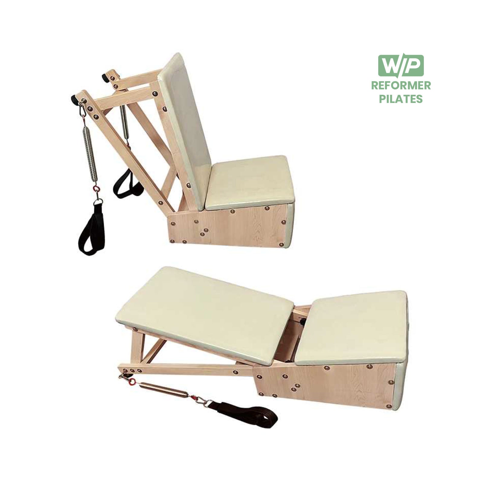 Stretching Chair in Legno di Quercia con Molle di Resistenza