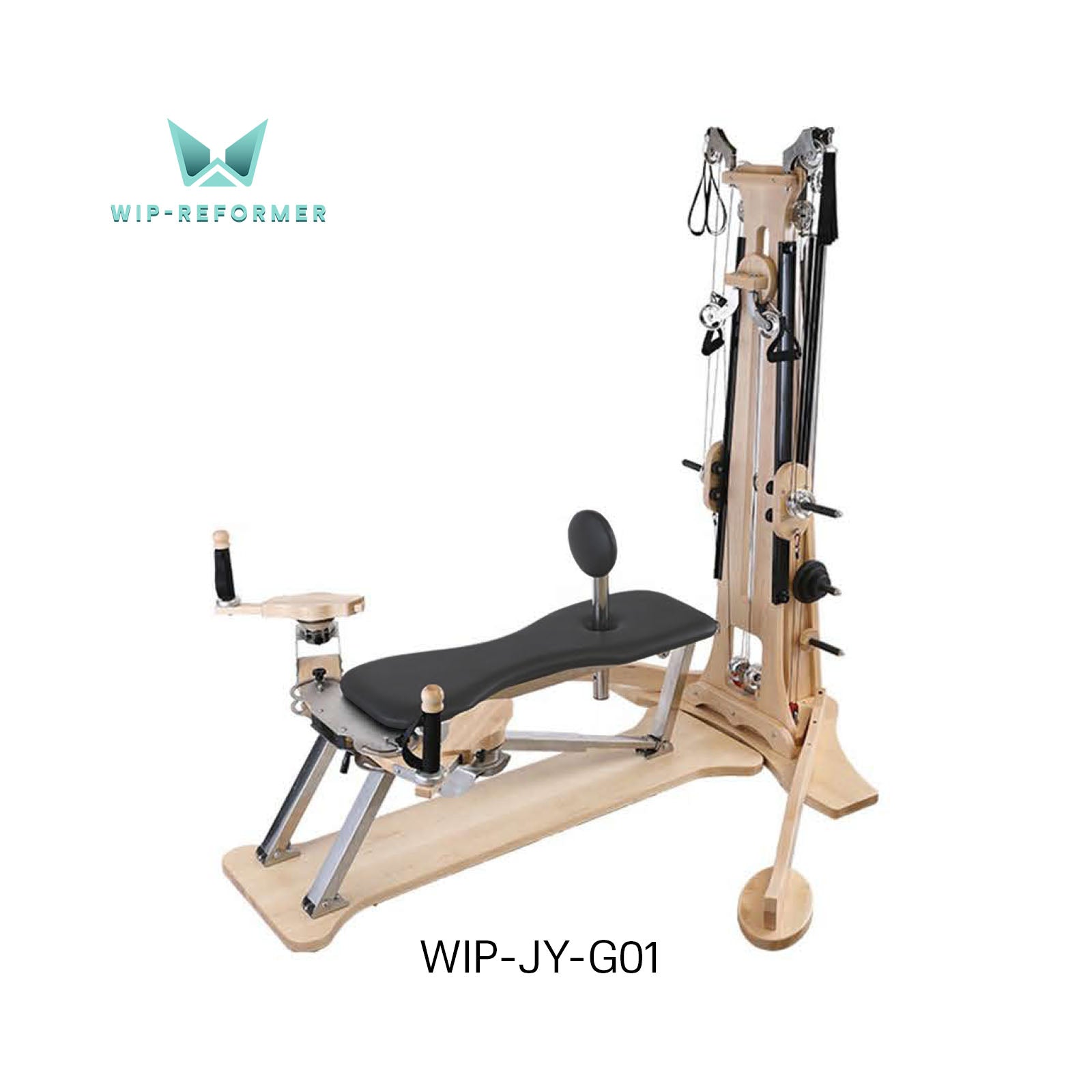 Gyrotonic Reformer in Legno di Quercia per Allenamento Pilates Completo