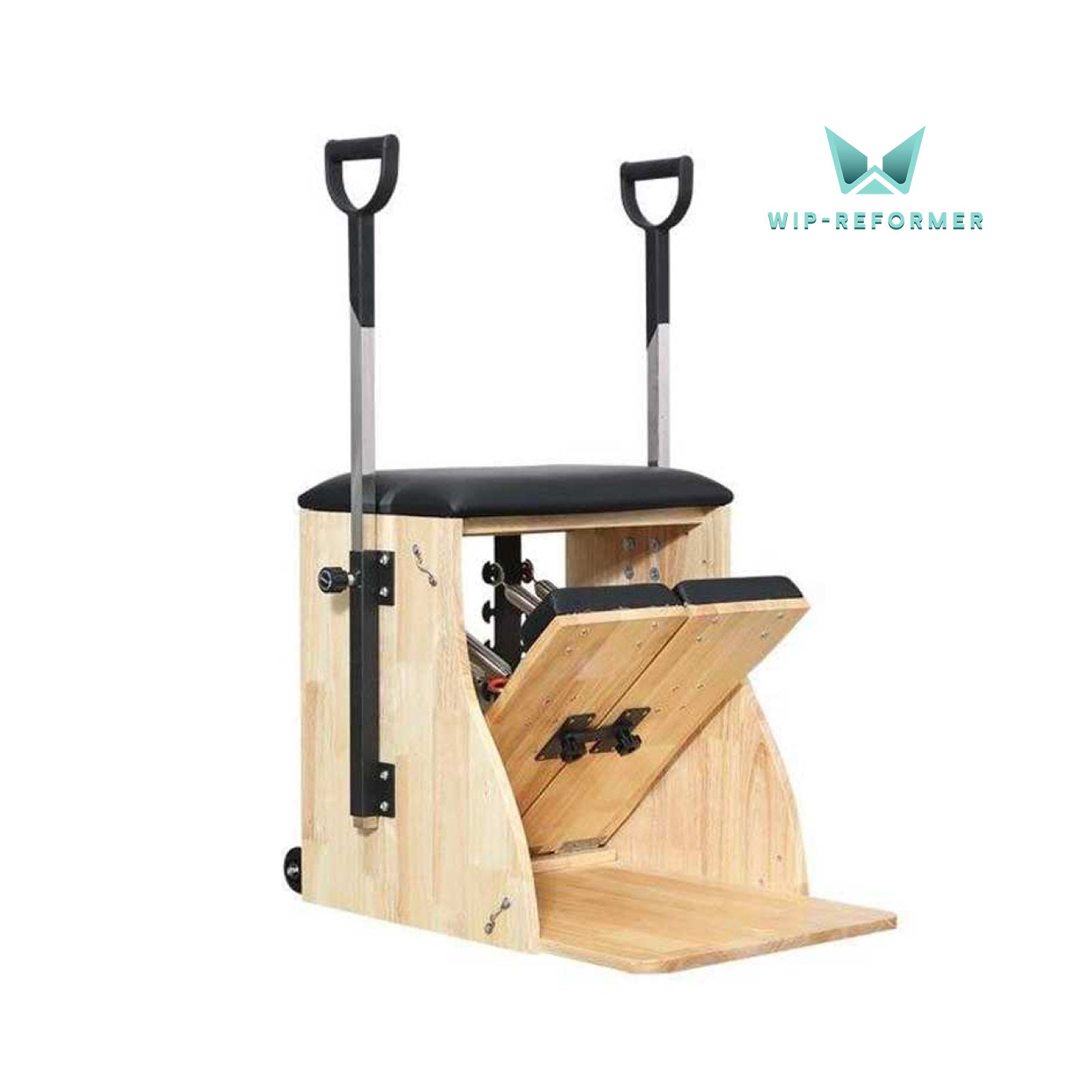 Pilates Chair in Legno di Quercia con Maniglie Regolabili